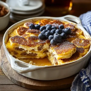 pancake breakfast casserole step