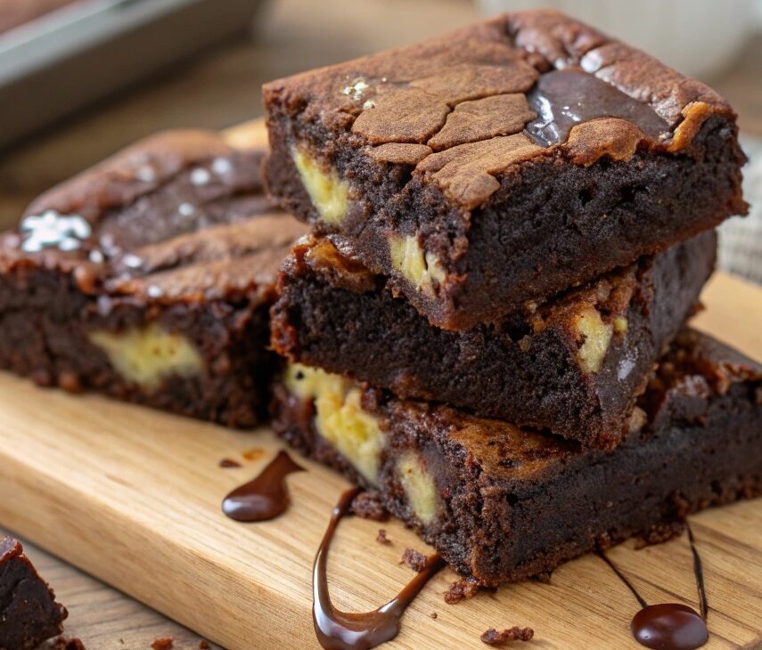 Mashed Potato Chocolate Brownies with Fudgy Center