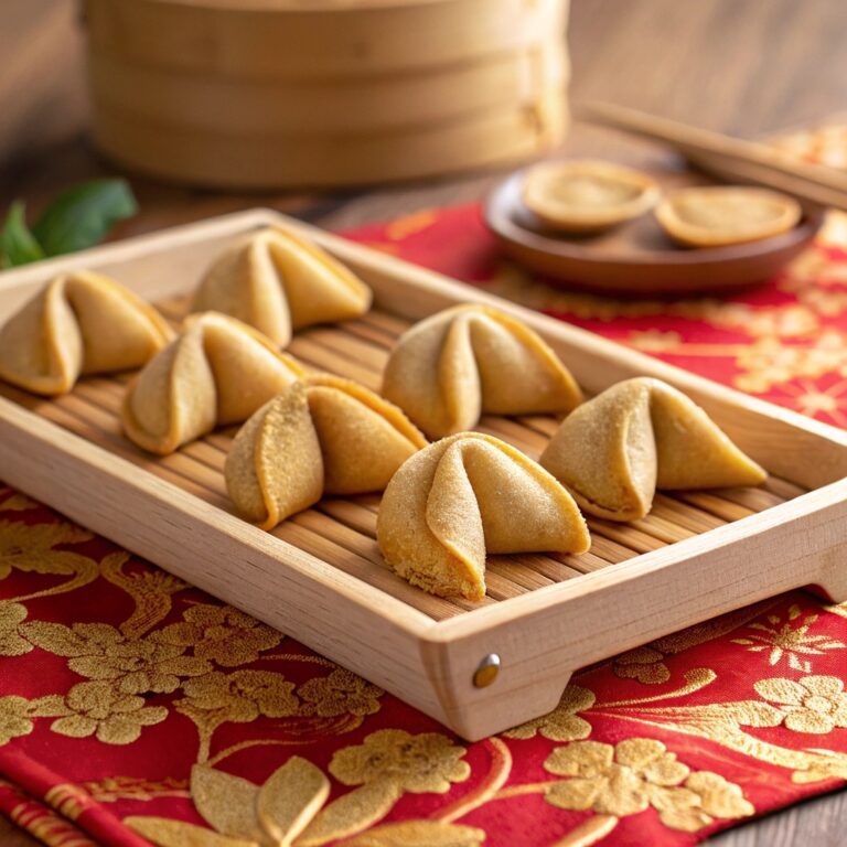 Homemade Panda Express fortune cookies on a serving plate