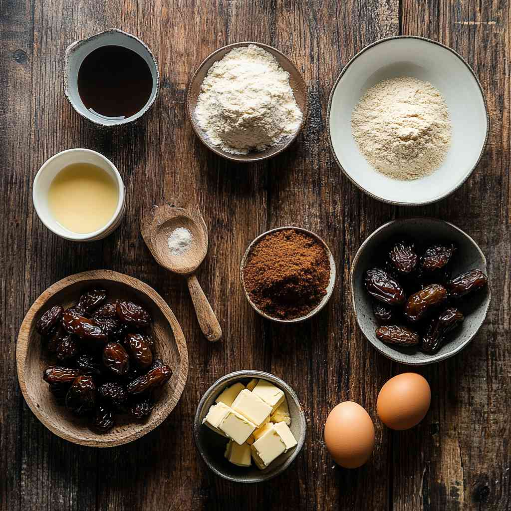 Ingredients for Gordon Ramsay Sticky Toffee Pudding Recipe