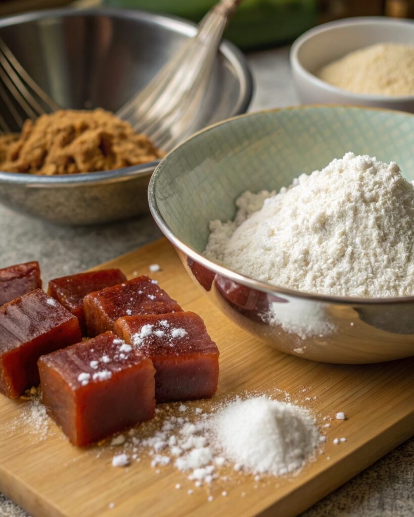 Preparing ingredients for making Nian Gao