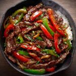 Pepper steak recipe with bell peppers and beef